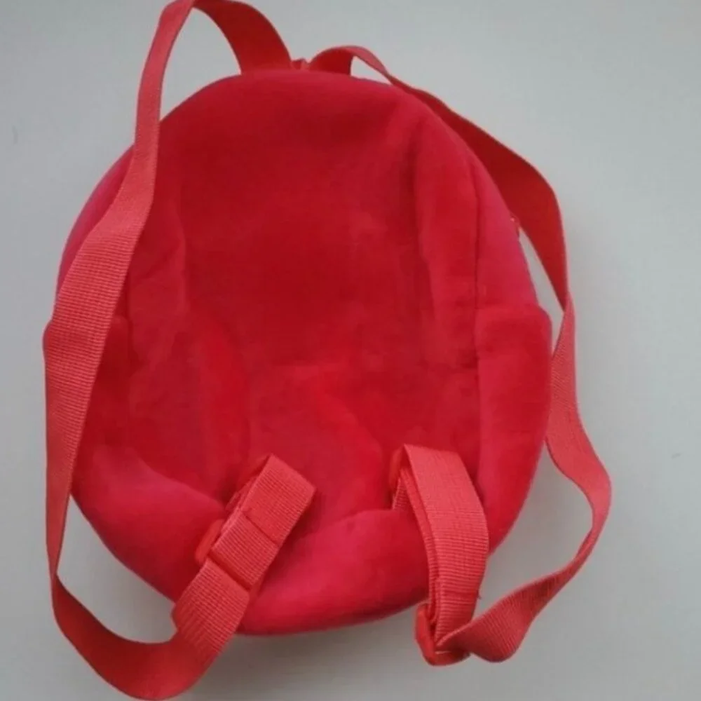 Ladybug plush fabric backpack
